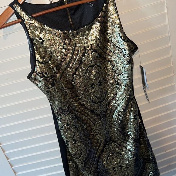 XOXO Gold sequin body con dress new with tags - Picture 2 of 7
